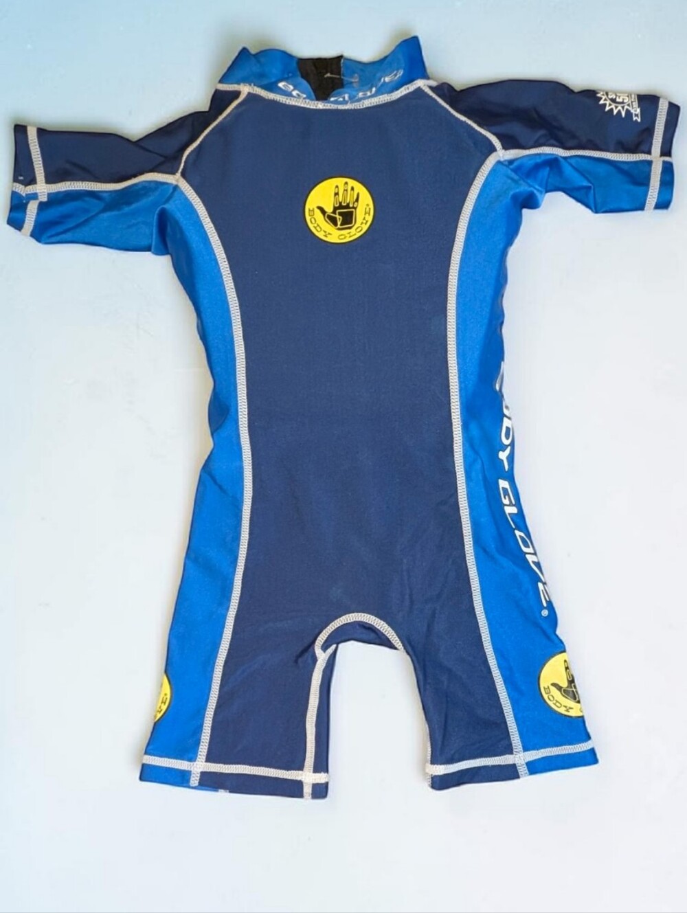 Body Glove Kids Swim Float Suit 3-4 Blue Built In Flotation SPF 50 Rash Guard